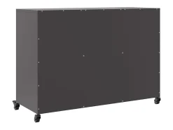 Aparador de acero negro 100,5x39x72 cm