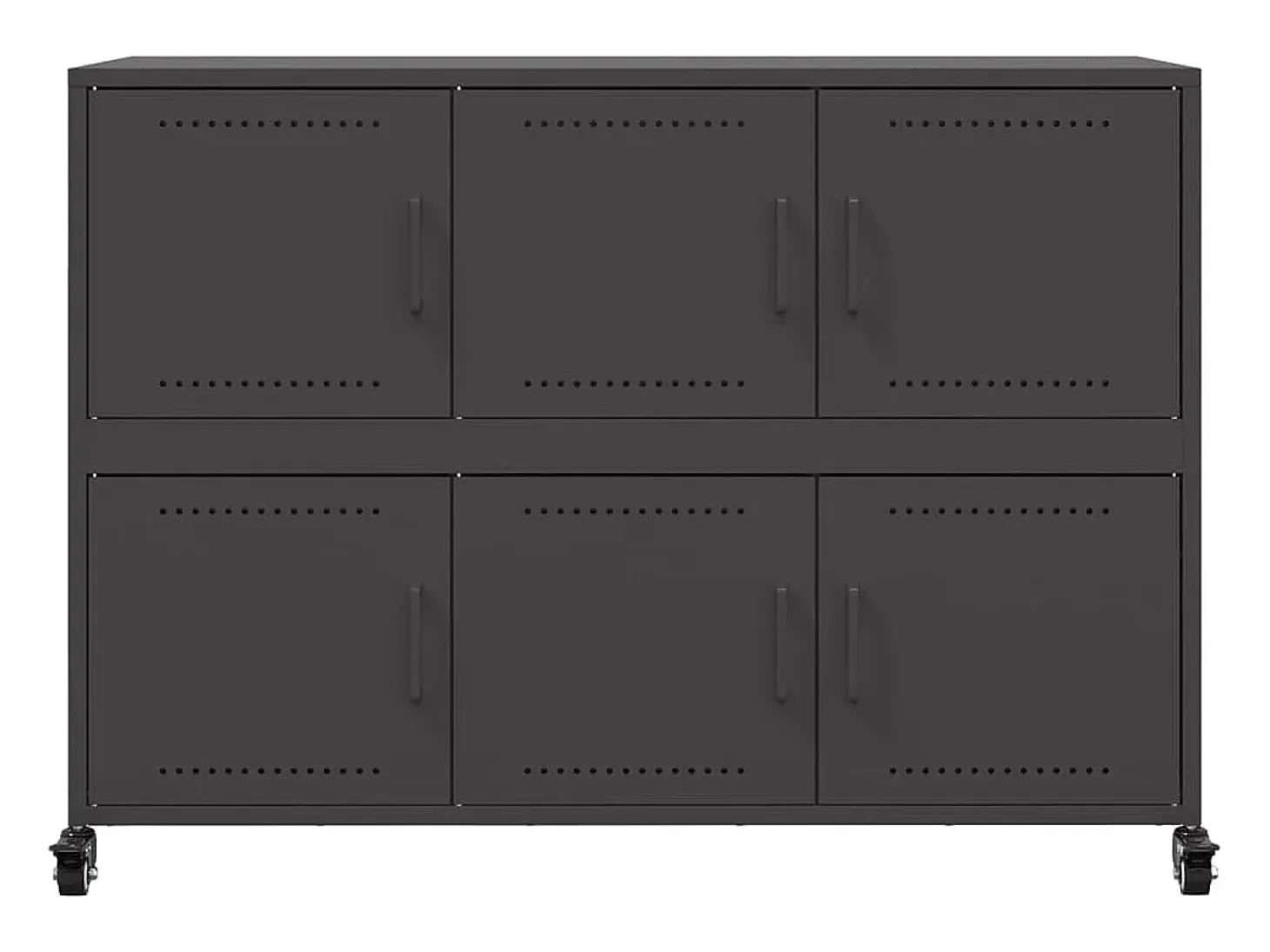 Aparador de acero negro 100,5x39x72 cm