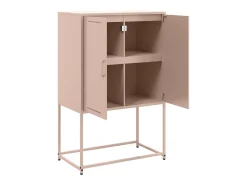 Aparador de acero rosa 68,5x38,5x107 cm