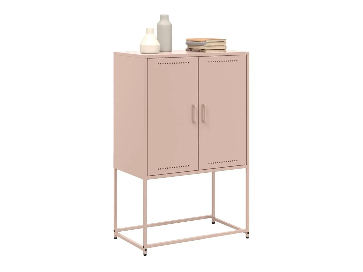 Aparador de acero rosa 68,5x38,5x107 cm