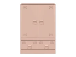 Aparador de acero rosa 67x39x95 cm