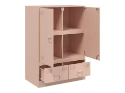 Aparador de acero rosa 67x39x95 cm