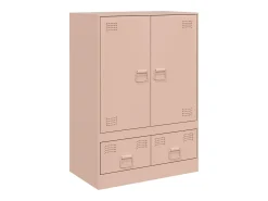 Aparador de acero rosa 67x39x95 cm