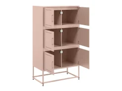 Aparador de acero rosa 68,5x38,5x123,5 cm