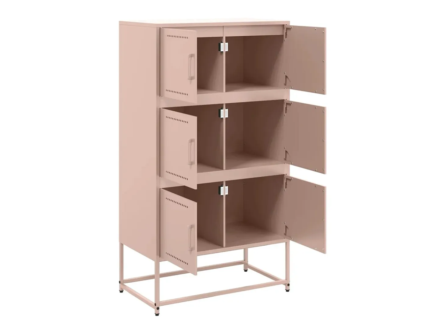 Aparador de acero rosa 68,5x38,5x123,5 cm