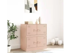 Aparador de acero rosa 67x39x73 cm