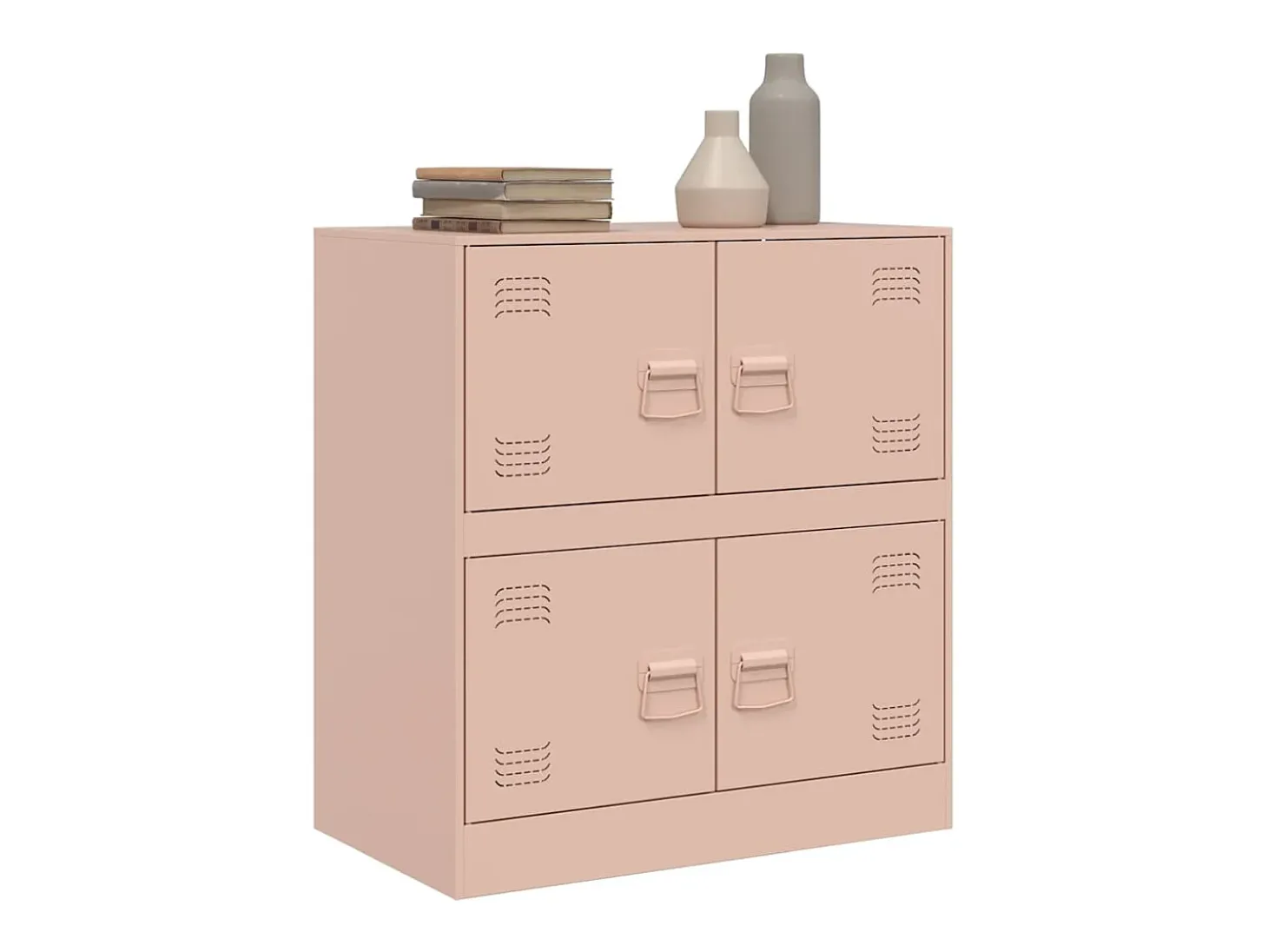 Aparador de acero rosa 67x39x73 cm