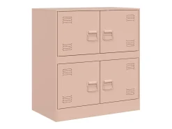 Aparador de acero rosa 67x39x73 cm