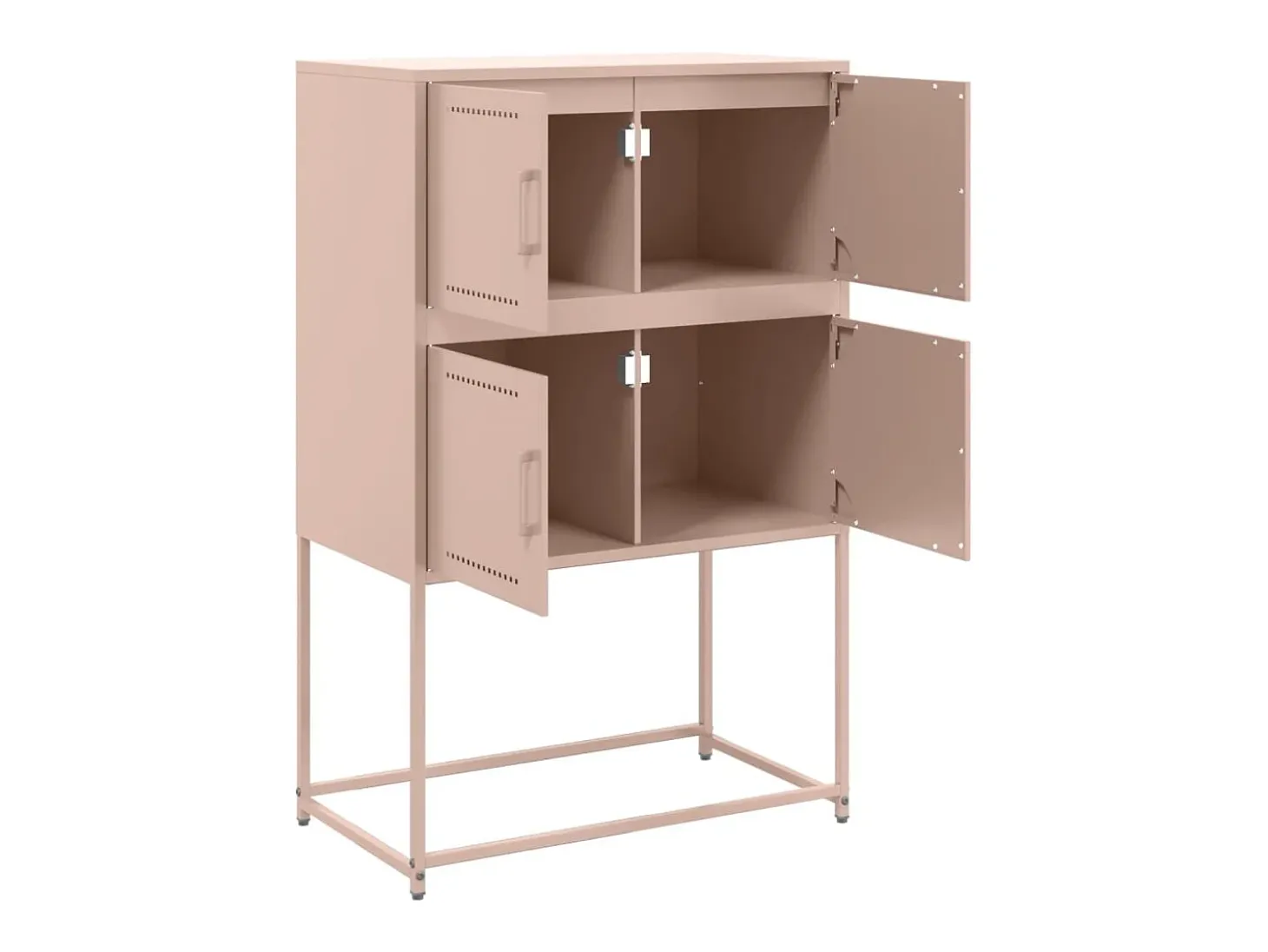 Aparador de acero rosa 68,5x38,5x107 cm