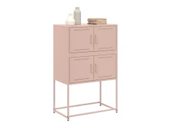 Aparador de acero rosa 68,5x38,5x107 cm