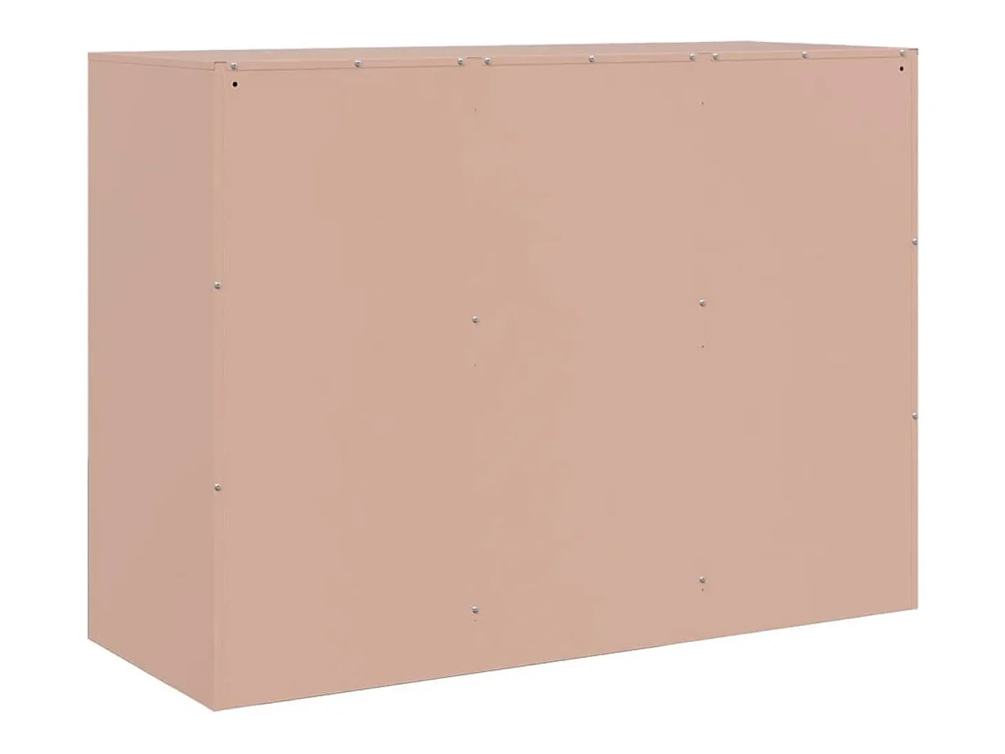 Aparador de acero rosa 99x39x73 cm