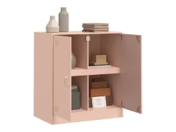 Aparador de acero rosa 67x39x73 cm ES411161