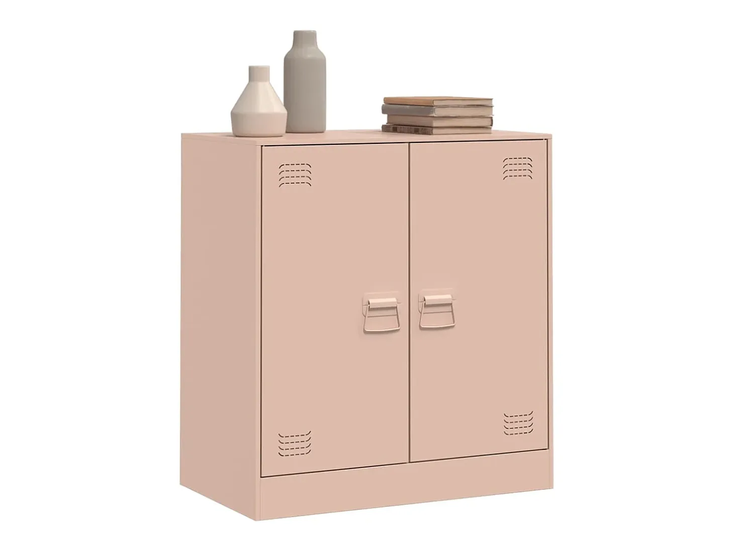 Aparador de acero rosa 67x39x73 cm ES411161