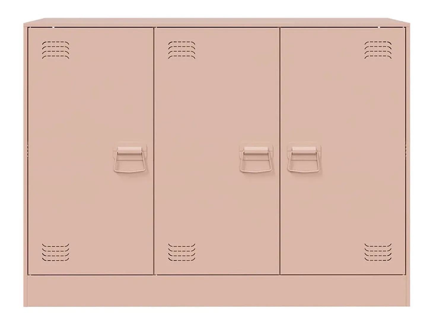 Aparador de acero rosa 99x39x73 cm