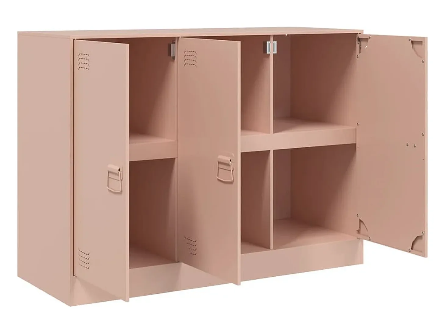 Aparador de acero rosa 99x39x73 cm