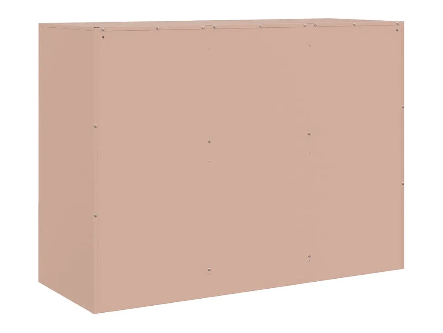 Aparador de acero rosa 99x39x73 cm