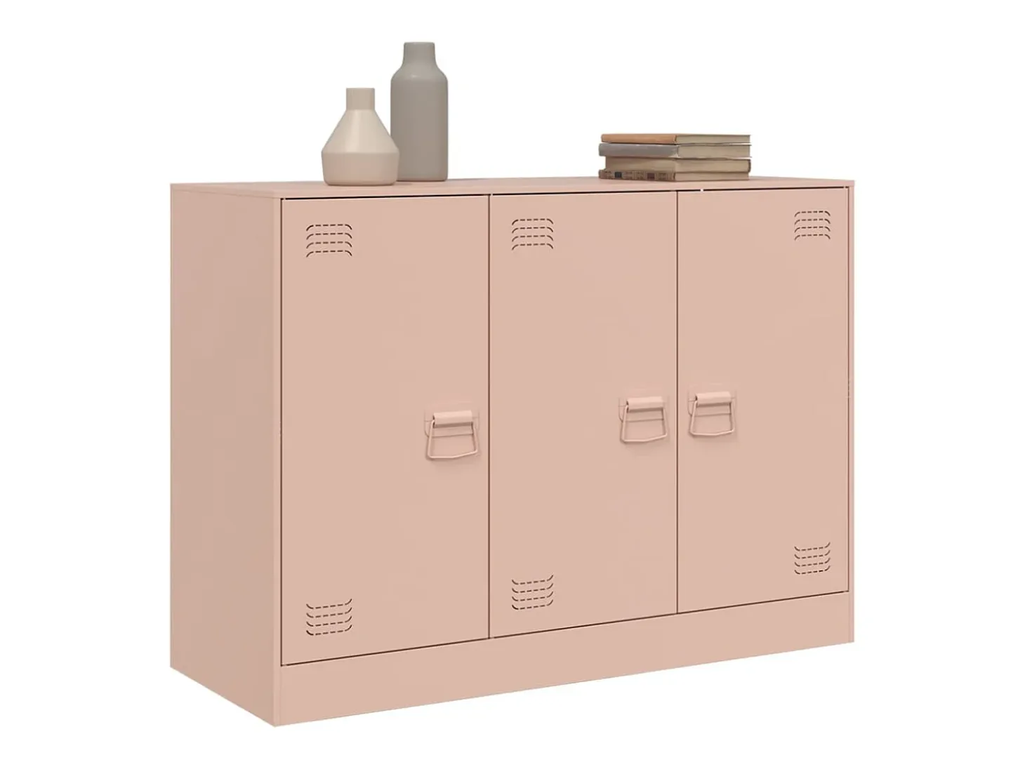 Aparador de acero rosa 99x39x73 cm