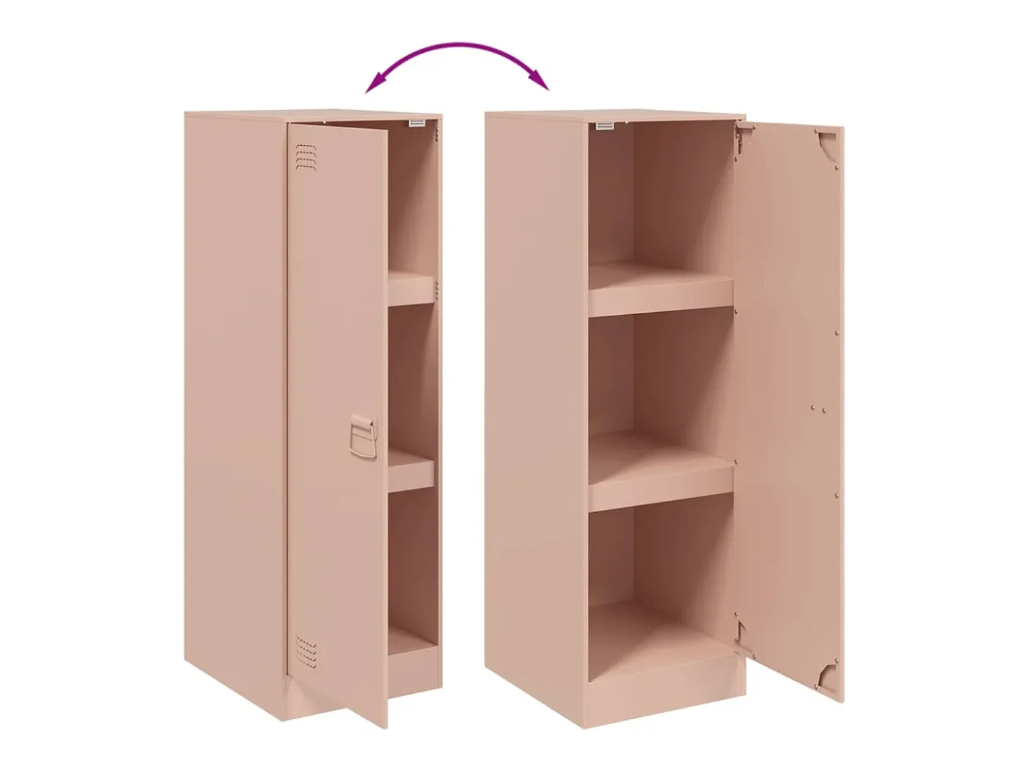 Aparador de acero rosa 34,5x39x107 cm