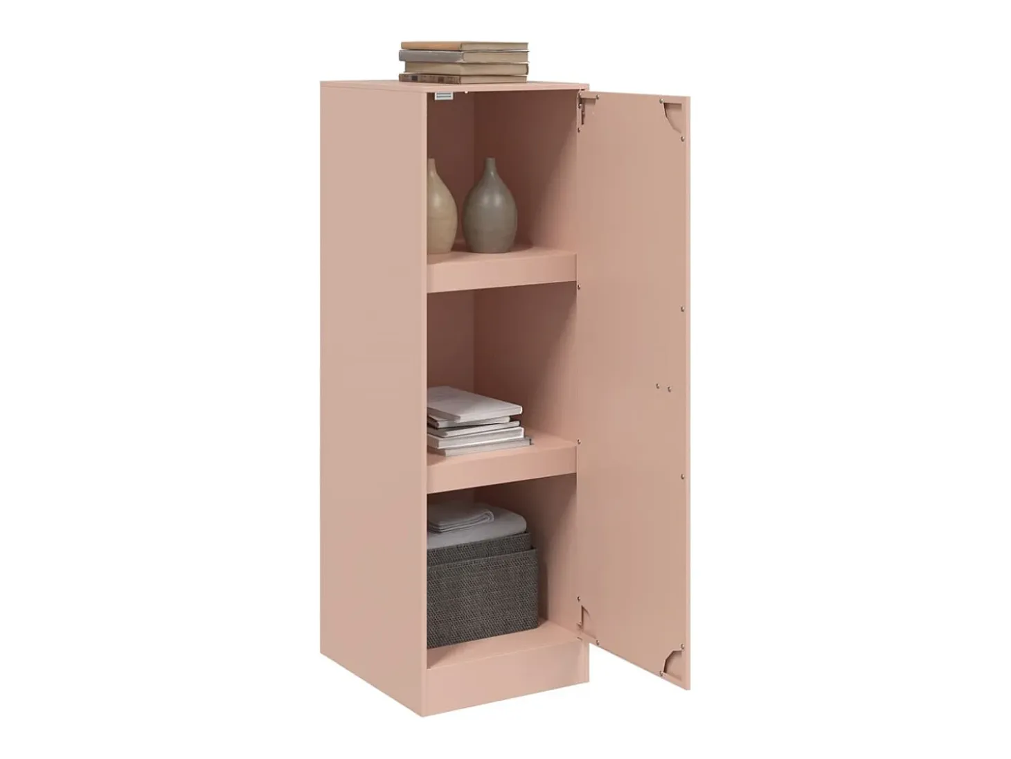 Aparador de acero rosa 34,5x39x107 cm