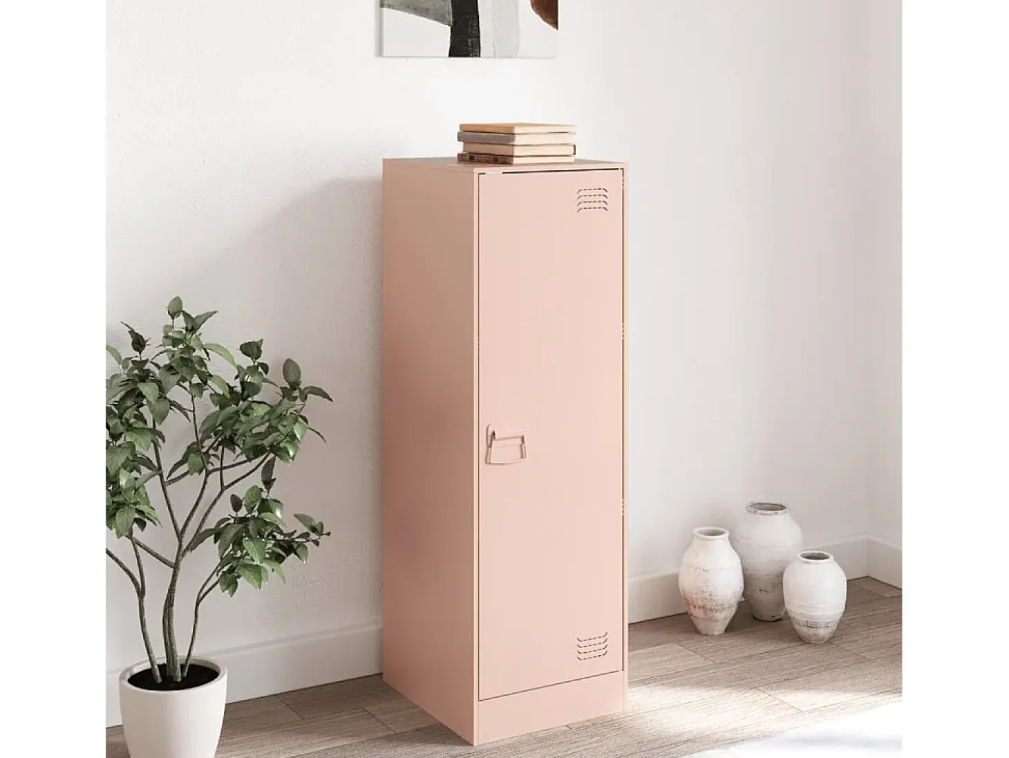 Aparador de acero rosa 34,5x39x107 cm