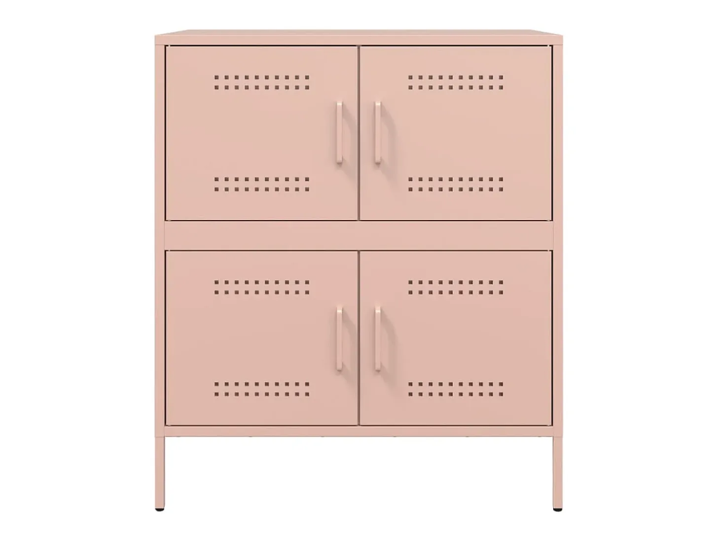 Aparador de acero rosa 68x39x79 cm