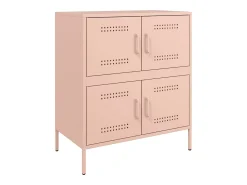 Aparador de acero rosa 68x39x79 cm