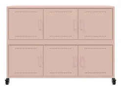 Aparador de acero rosa 100,5x39x72 cm