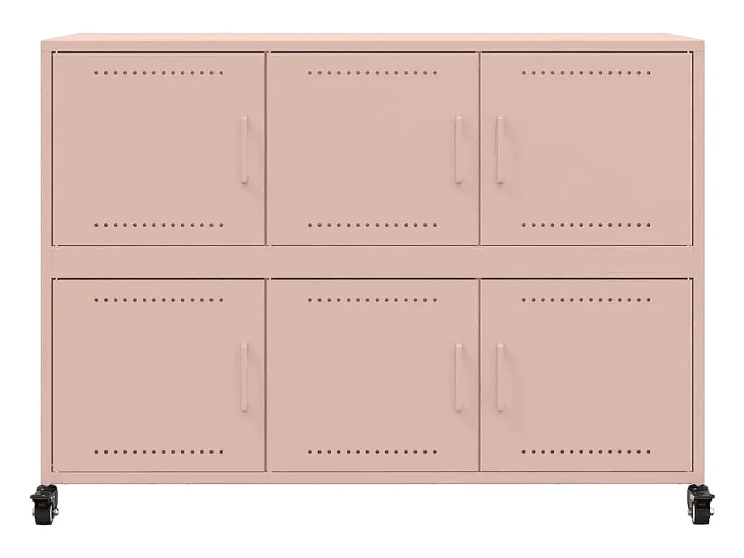 Aparador de acero rosa 100,5x39x72 cm