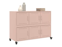 Aparador de acero rosa 100,5x39x72 cm