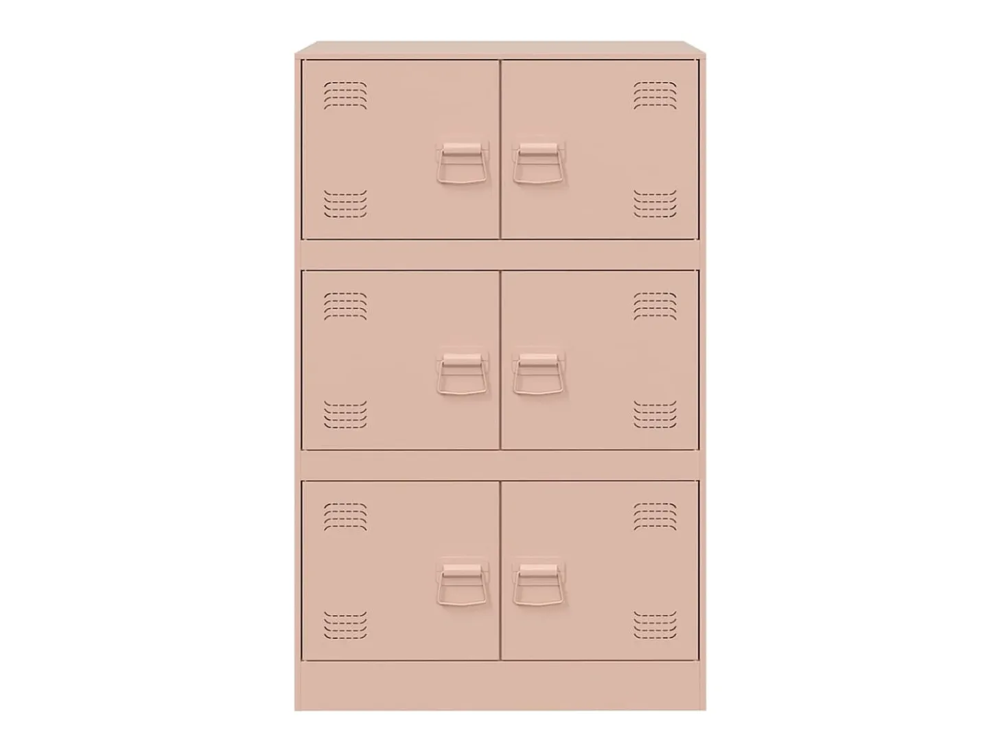 Aparador de acero rosa 67x39x107 cm