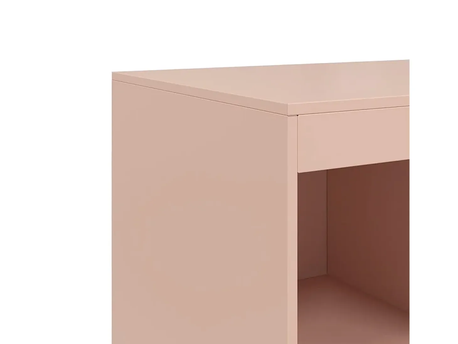 Aparador de acero rosa 67x39x95 cm
