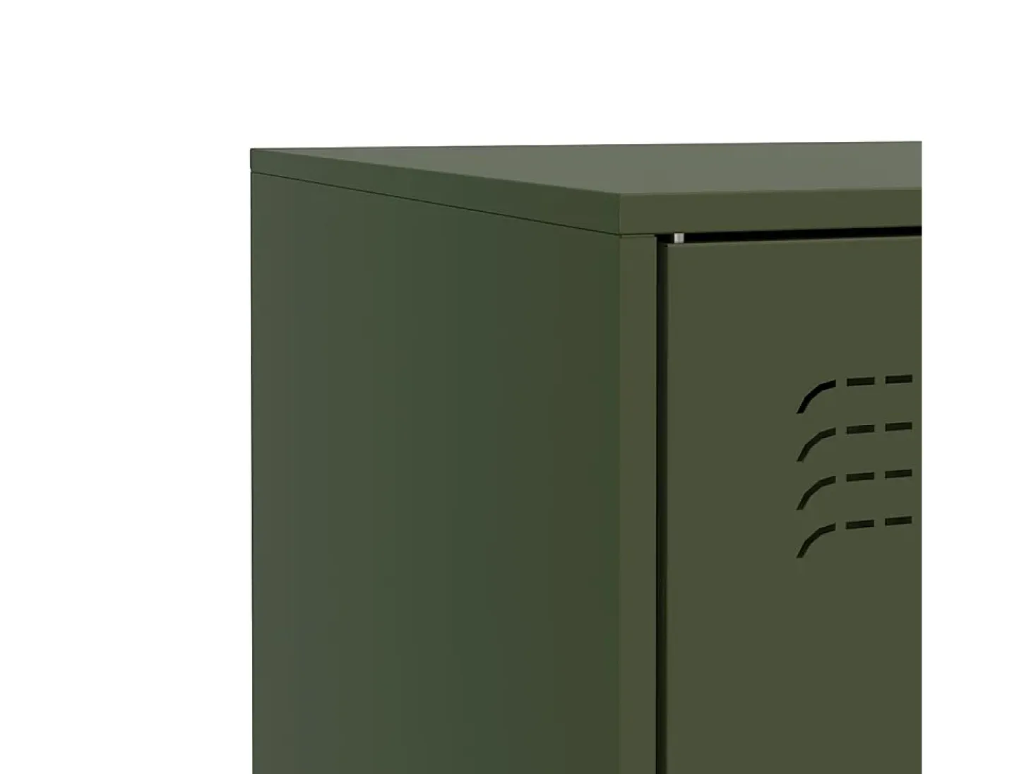 Aparador de acero verde oliva 67x39x73 cm