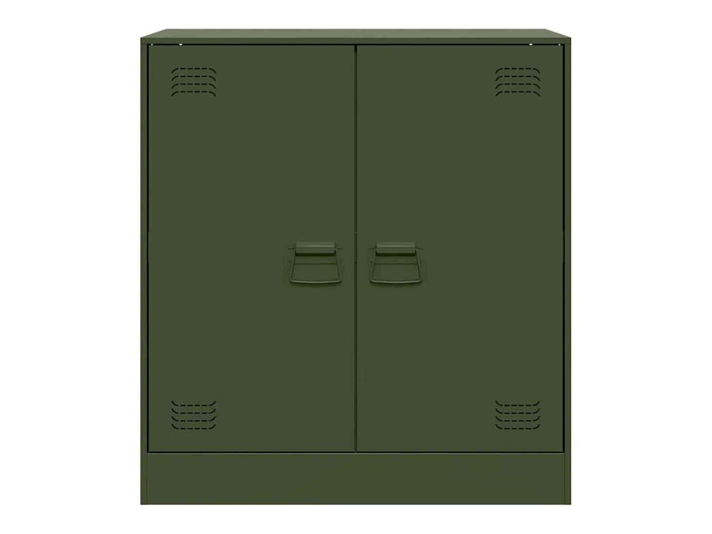 Aparador de acero verde oliva 67x39x73 cm