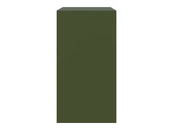 Aparador de acero verde oliva 67x39x73 cm