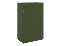 Aparador de acero verde oliva 67x39x107 cm