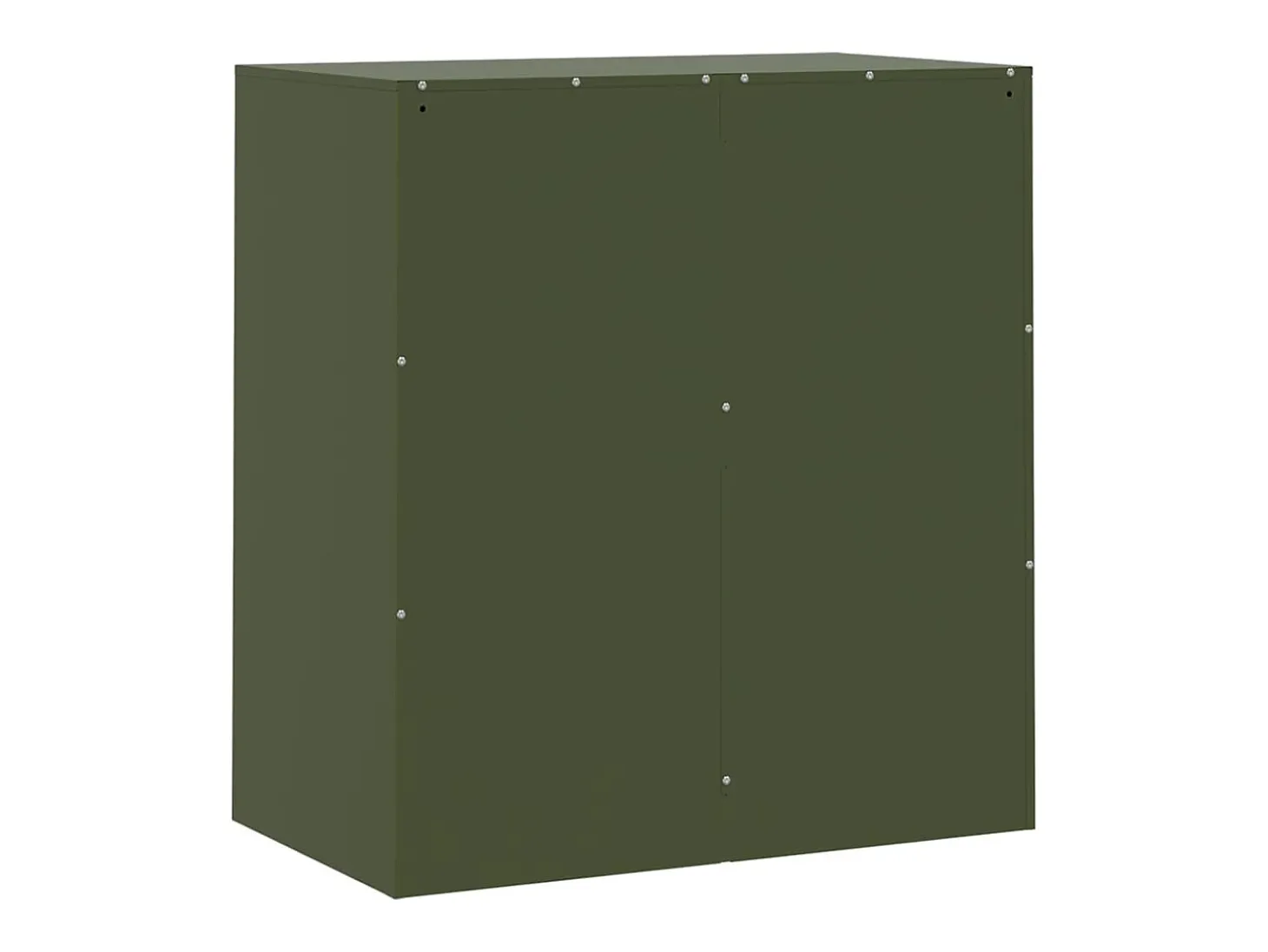 Aparador de acero verde oliva 67x39x73 cm