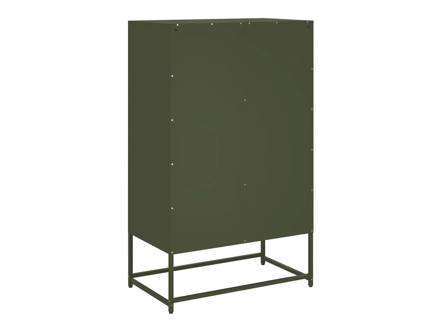 Aparador de acero verde oliva 68x39x111,5 cm
