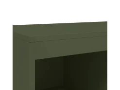 Aparador de acero verde oliva 68x39x111,5 cm
