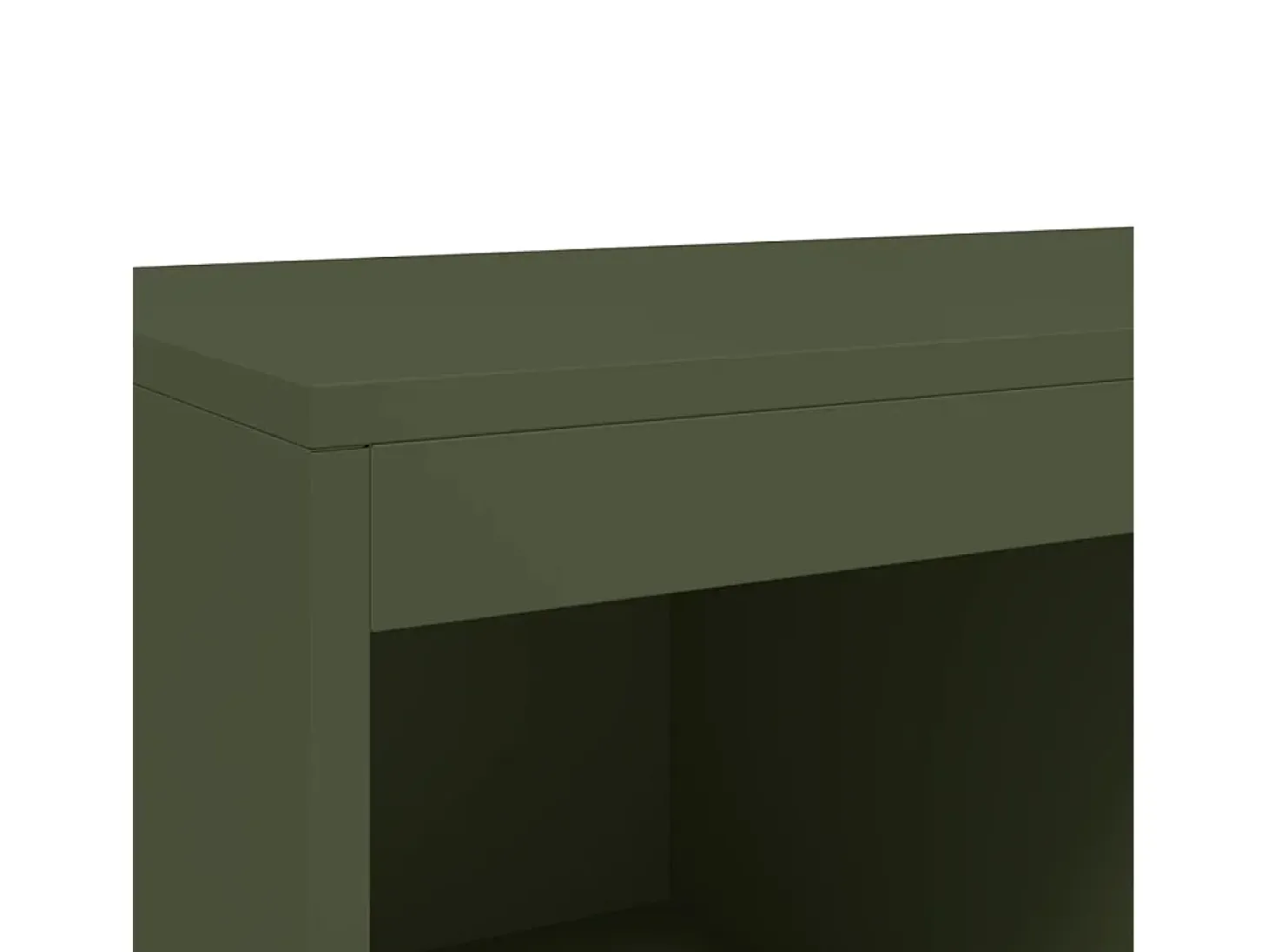 Aparador de acero verde oliva 68x39x111,5 cm