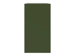 Aparador de acero verde oliva 99x39x73 cm