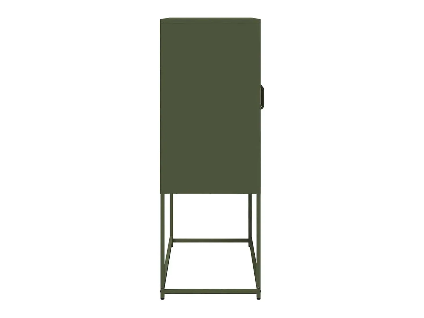 Aparador de acero verde oliva 68x39x107 cm