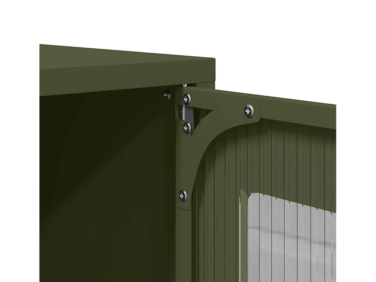 Aparador de acero verde oliva 68x39x107 cm