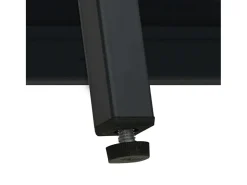 Aparador de acero y vidrio negro 75x35x105 cm