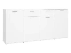 Aparador de aglomerado blanco 160x36x75 cm