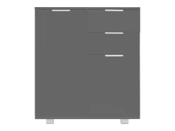 Aparador de aglomerado gris brillante 71x35x80 cm ES596521