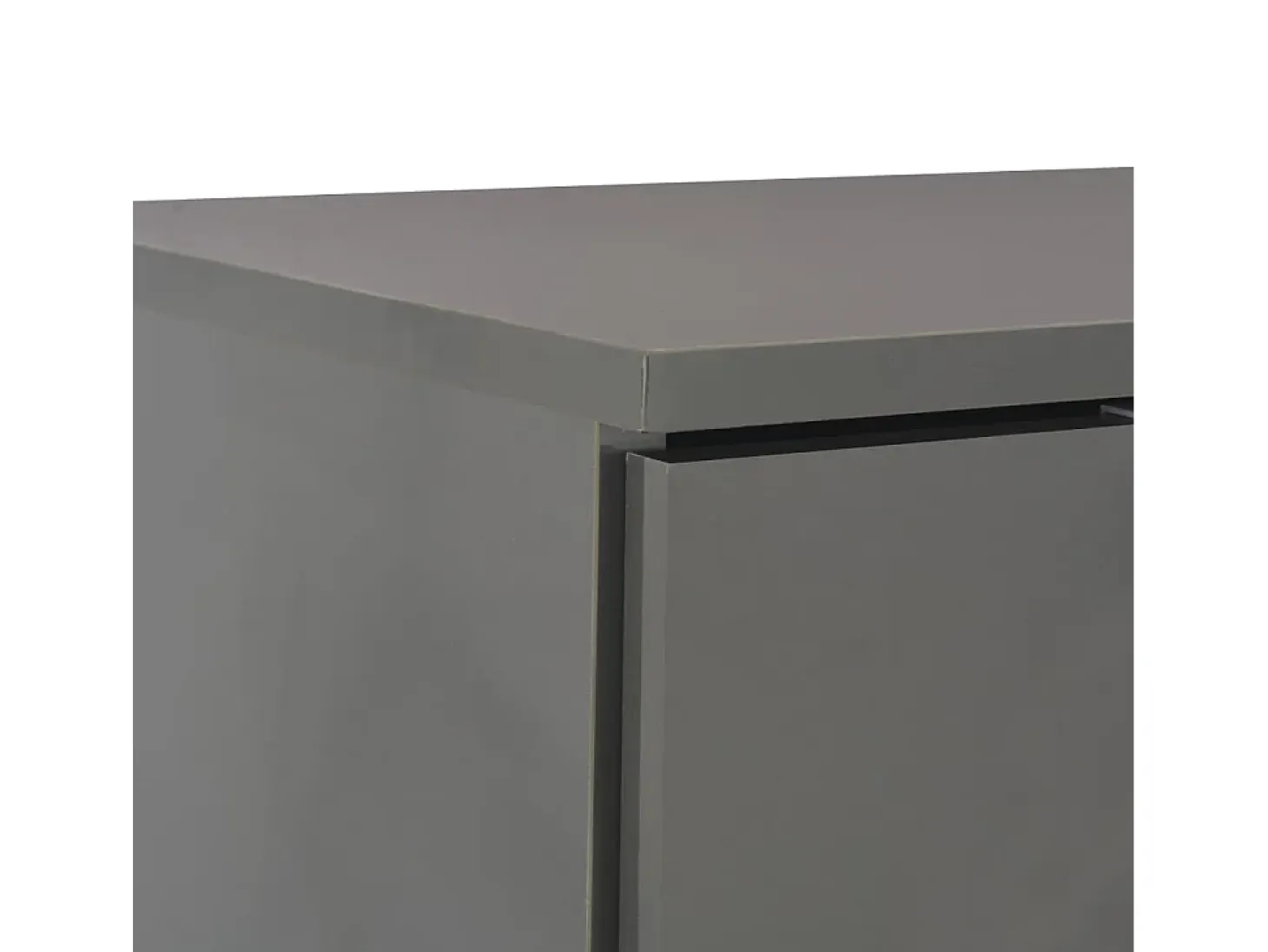 Aparador de aglomerado gris brillante 71x35x80 cm
