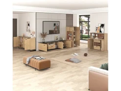 Aparador de almacenamiento, elegante vitrina para vinos con puertas dobles, estante de vidrio y soporte para vinos: almacenamiento perfecto