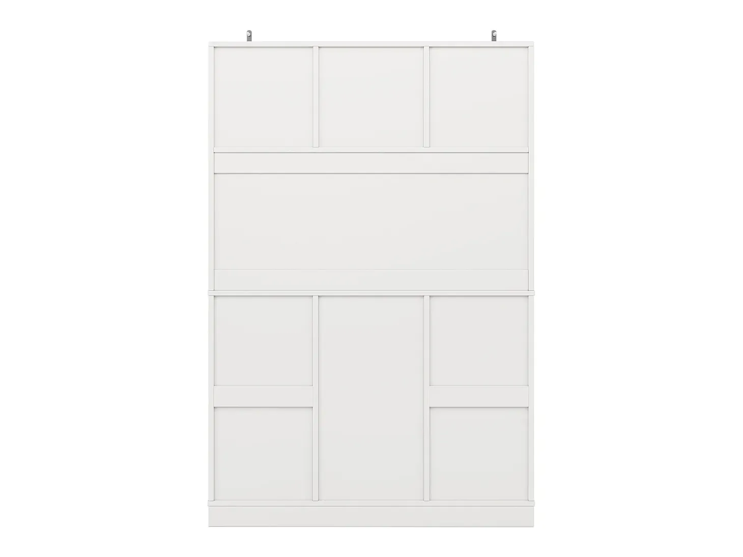 Aparador de cocina con 4 puertas, 2 cajones y botellero - Madera MDF - Negro