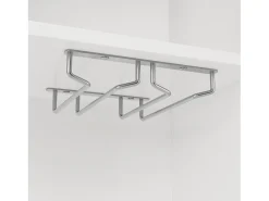 Aparador de cocina con 4 puertas, 2 cajones y botellero - Madera MDF - Negro