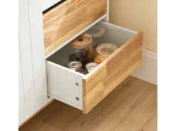 Aparador de Cocina Recibidor Buffet para Entrada Salón Comedor con 3 Puertas y 2 Cajones 120 x 40 x 90 cm Blanco FSB75-WN SoBuy ES